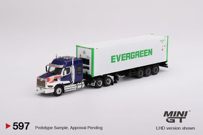 #597 - Western Star 49X Blue w/ 40' Reefer Container "Evergreen"
