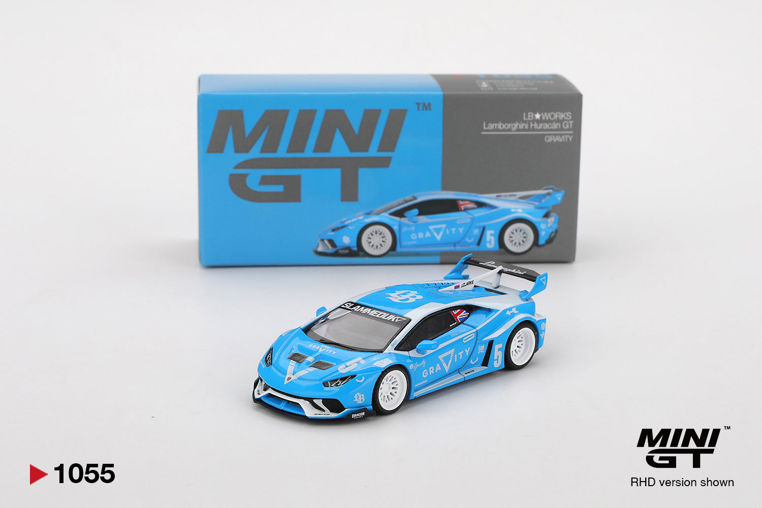 MINI GT LB★WORKS Lamborghini Huracán GT Mini GT LB☆WORKS Lamborghini Huracán ver. 1 White w/ Red Stripe