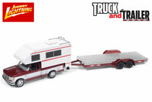 1993 Ford F-150 w/ Truck Camper with Open Car Trailer