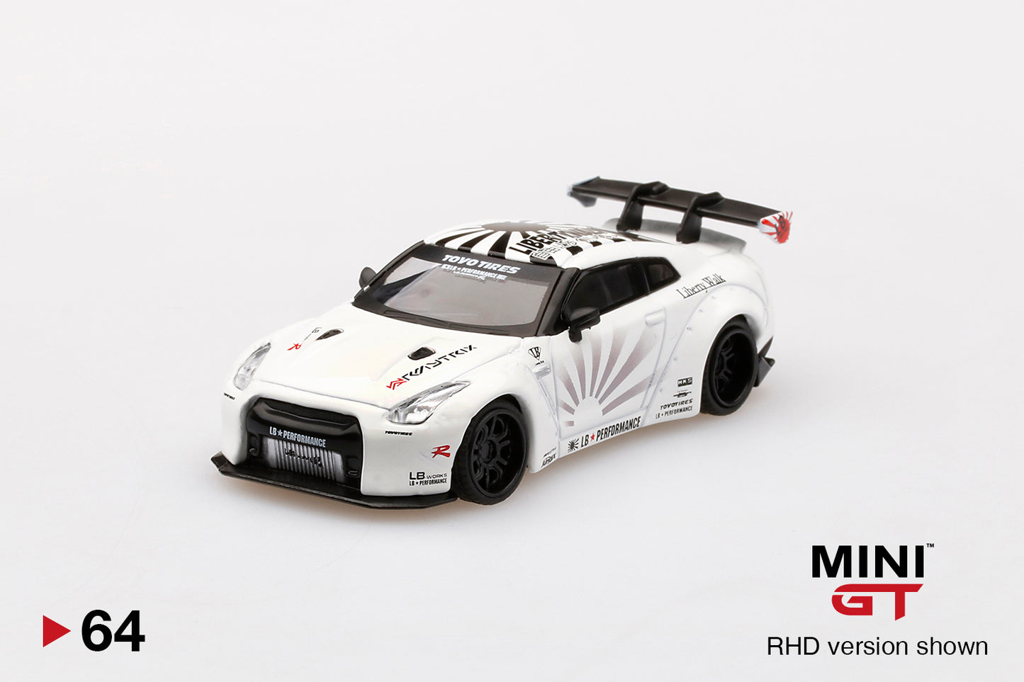 #64 - LB★WORKS Nissan GT-R (R35) Type 1, Rear Wing ver 1+2 White