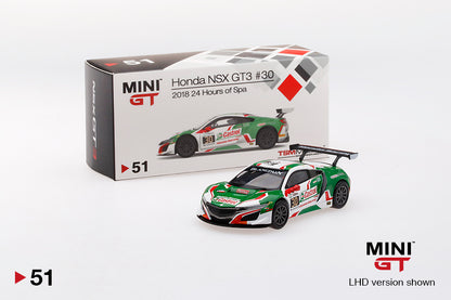 #51 - Honda NSX GT3 #30 2018 24 Hours of Spa