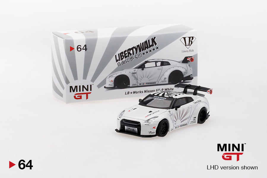 #64 - LB★WORKS Nissan GT-R (R35) Type 1, Rear Wing ver 1+2 White ...