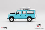 #109 - Land Rover Defender 110 (Light Blue with Surfboard)