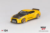 #124 - Pandem Nissan GT-R (R35) Duck Tail Metallic Yellow wwith Carbon