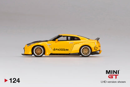 #124 - Pandem Nissan GT-R (R35) Duck Tail Metallic Yellow wwith Carbon