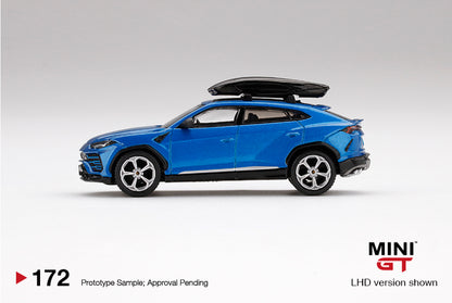 #172 - Lamborghini Urus Blu Eleos w/ Roof Box