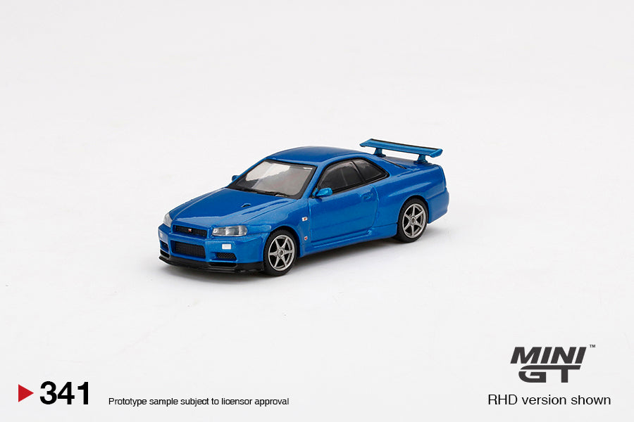 341 - Nissan Skyline GT-R (R34) V-Spec II (Bayside Blue) – Modelmatic