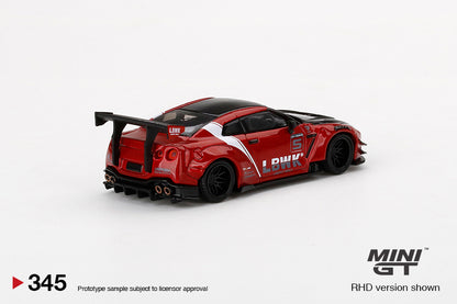 #345 - LB★WORKS Nissan GT-R R35 Type 2, Rear Wing ver 3 , Red, LB Work Livery 2.0