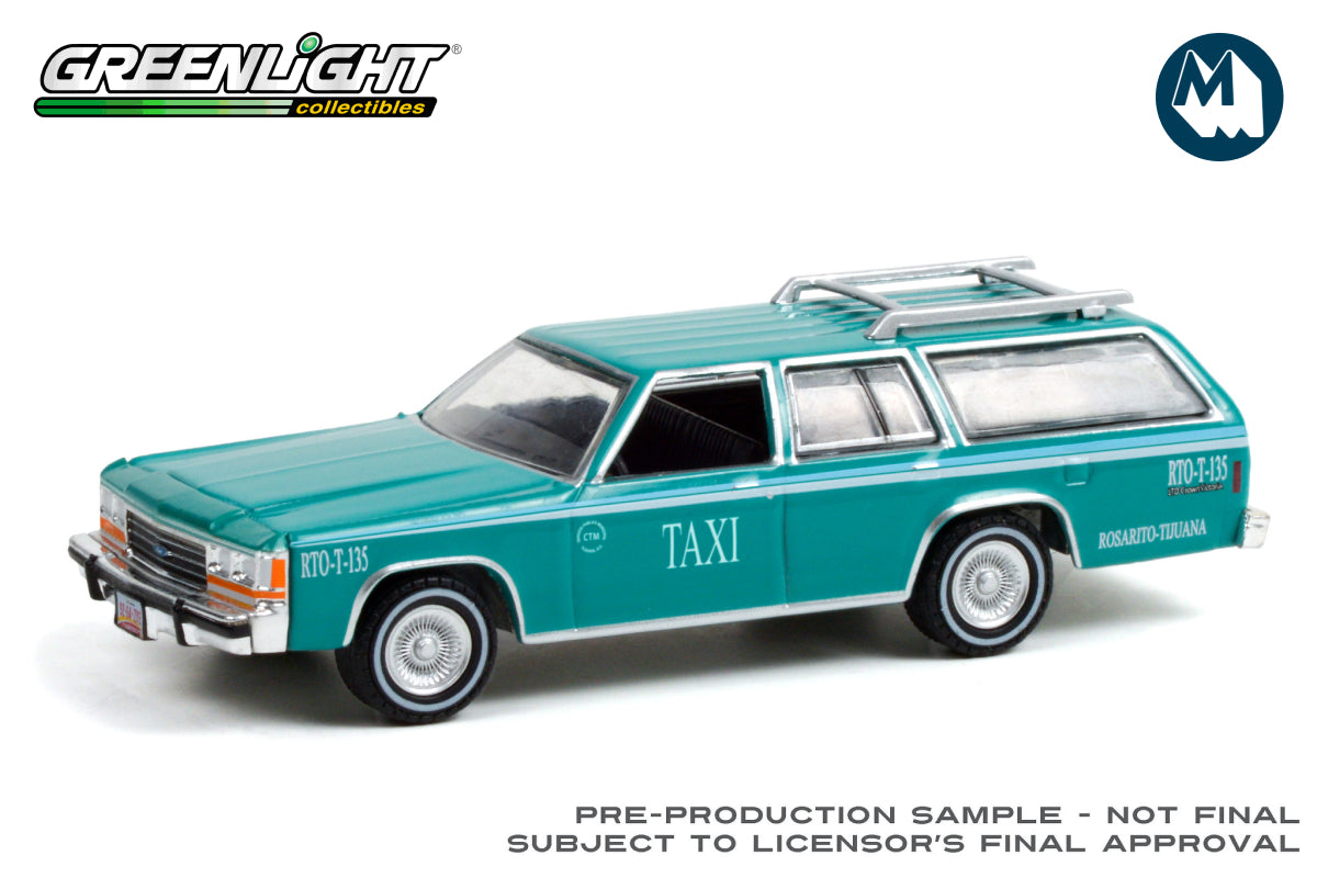 1991 Ford LTD Crown Victoria Wagon - Rosarito, Baja California, Mexico Taxi (Teal with White Stripes)