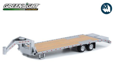 Gooseneck Trailer (Primer Gray with Red and White Conspicuity Stripes)