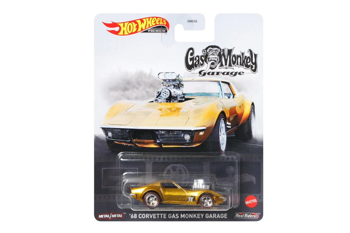 Hot Wheels Retro Entertainment 2021 Mix 4 / '68 Corvette Gas Monkey Garage - Gas Monkey Garage