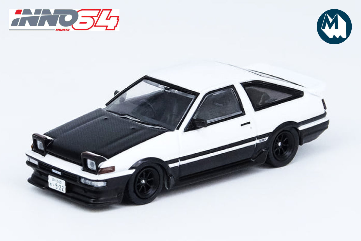 Toyota Sprinter Trueno AE86 with Extra Wheels White - Japan Special Edition