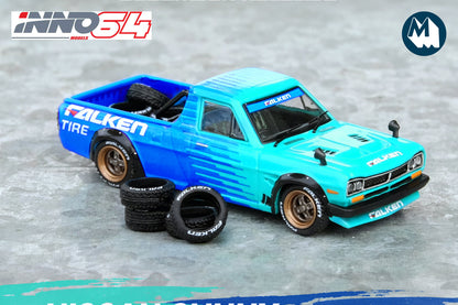 Nissan Sunny "Hakotora" Falken Tyres Pick Up Truck with extra wheels