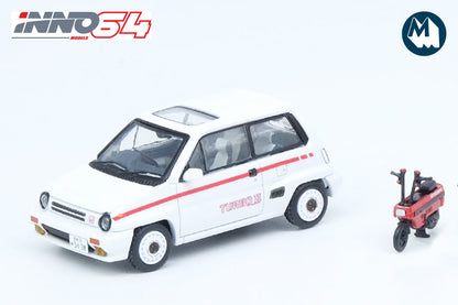 Honda City Turbo II - White "Mod Version" with Red Motorcompo