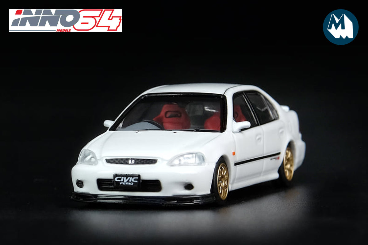 Honda Civic Ferio Vi-RS "JDM Mod Version" Championship White with extra wheels and decals