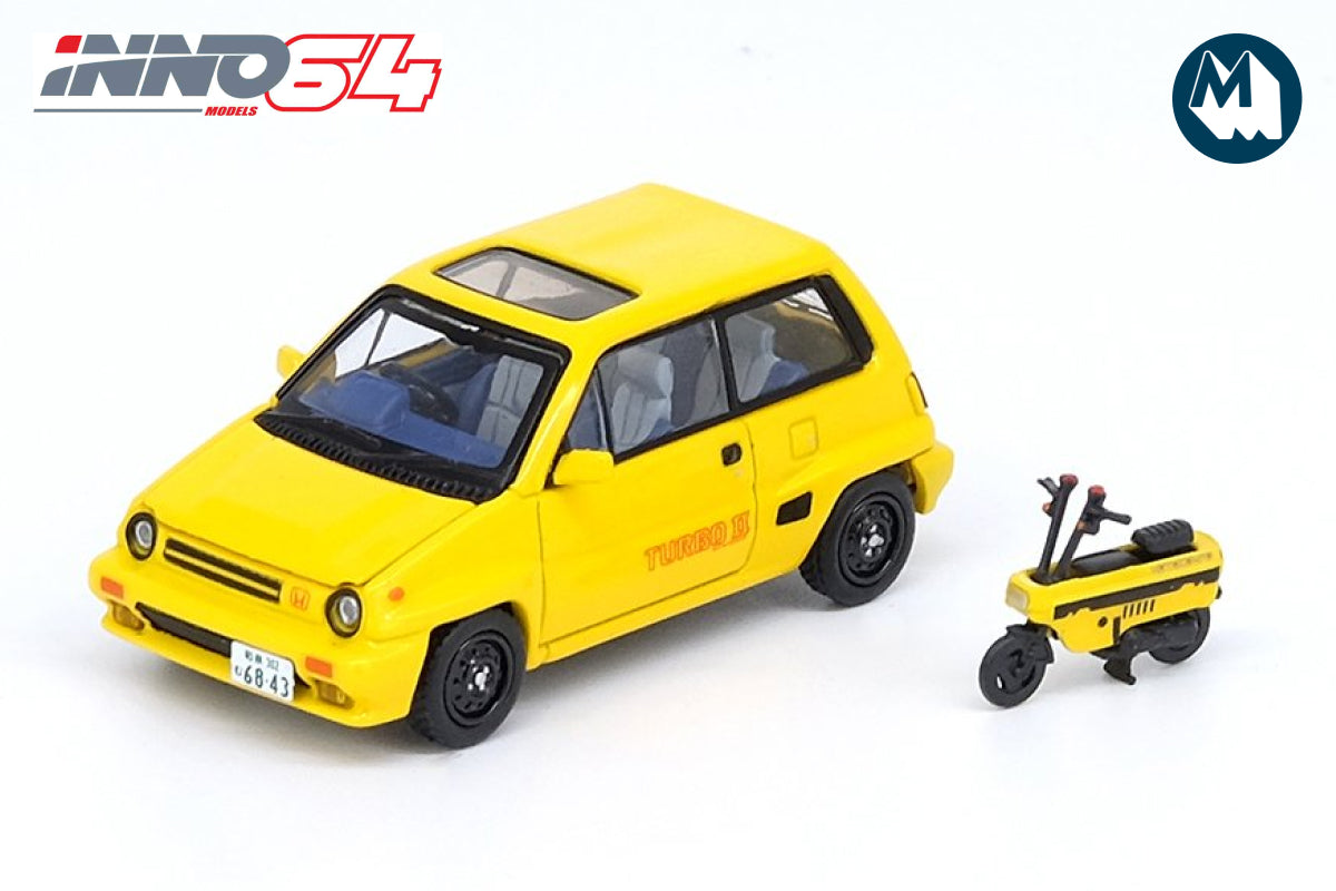Honda City Turbo II with Motocompo (Yellow)