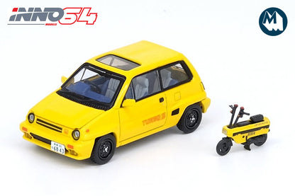Honda City Turbo II with Motocompo (Yellow)