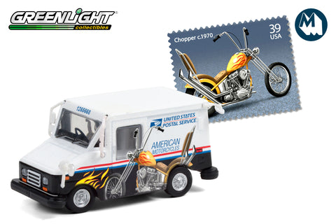 United States Postal Service (USPS) Long-Life Postal Delivery Vehicle (LLV) - American Motorcycles Collectible Stamps LLV