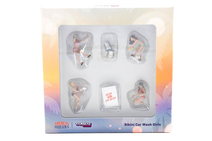 1:64 American Diorama / Tarmac Works - Bikini Car Wash Girls Figures Set (T64F-005-RE)