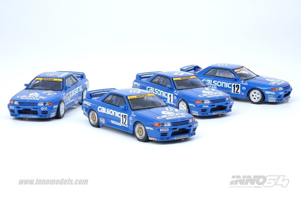 Nissan Skyline GTR R32 Calsonic Racing Team Box Set with Acrylic Case