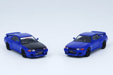 Nissan Skyline GTR R32 with extra wheels and decals (Blue)