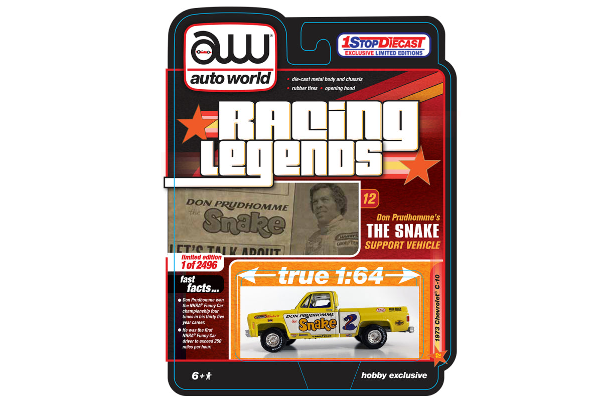 1973 Chevrolet C-10 / Don Prudhomme's "The Snake" Support Vehicle (1StopDiecast Exclusive)