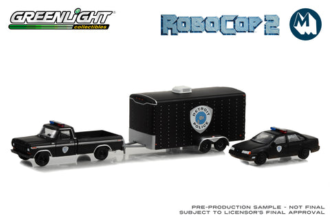 RoboCop 2 / 1979 Ford F-150 with 1986 Ford Taurus Detroit Metro West Police in Enclosed Car Hauler