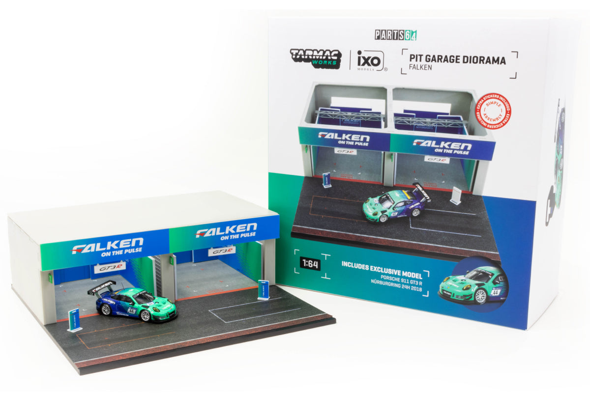 Tarmac Works - 1/64 Falken Pit Garage Diorama