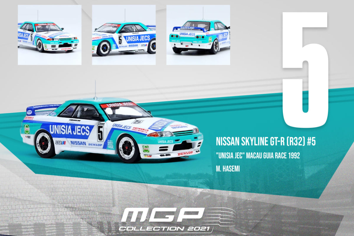 Nissan Skyline GT-R (R32) #5 "Unisia Jecs" Macau Guia Race 1992 Masahiro Hasemi