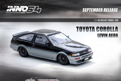 Toyota Corolla Levan AE86 with extra wheels (Black & Grey)