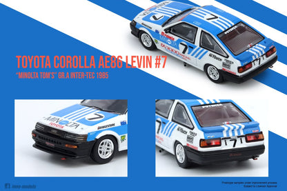 Toyota Corolla Levin AE86 - #7 "Minola Tom's" GR.A Inter-Tec 1985