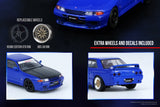 Nissan Skyline GTR R32 with extra wheels and decals (Blue)