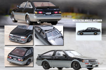 Toyota Corolla Levan AE86 with extra wheels (Black & Grey)