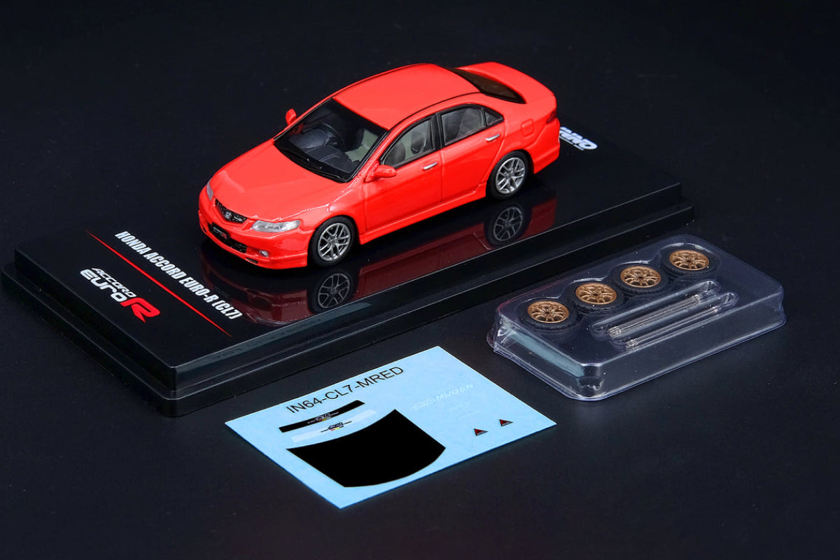 Honda Accord Euro-R (CL7) Milano Red with extra wheels and decals