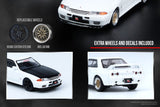 Nissan Skyline GTR R32 with extra wheels and decals (Crystal White)