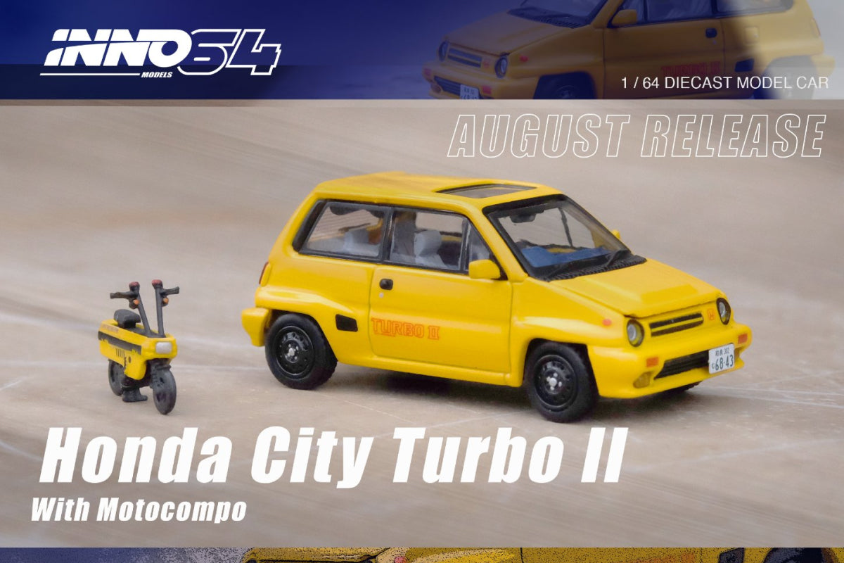 Honda City Turbo II with Motocompo (Yellow)