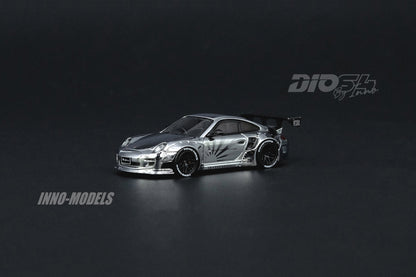Liberty Walk Auto Salon Diorama, including LBWK Chrome and 3 figures