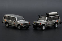 Mitsubishi 1st Gen Pajero 1983 with accessories and decals (Silver with stripe)