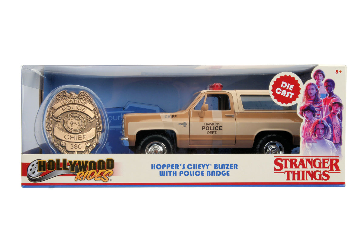 1:24 - Stranger Things / Hopper's Chevy Blazer with Police Badge