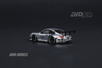 Liberty Walk Auto Salon Diorama, including LBWK Chrome and 3 figures