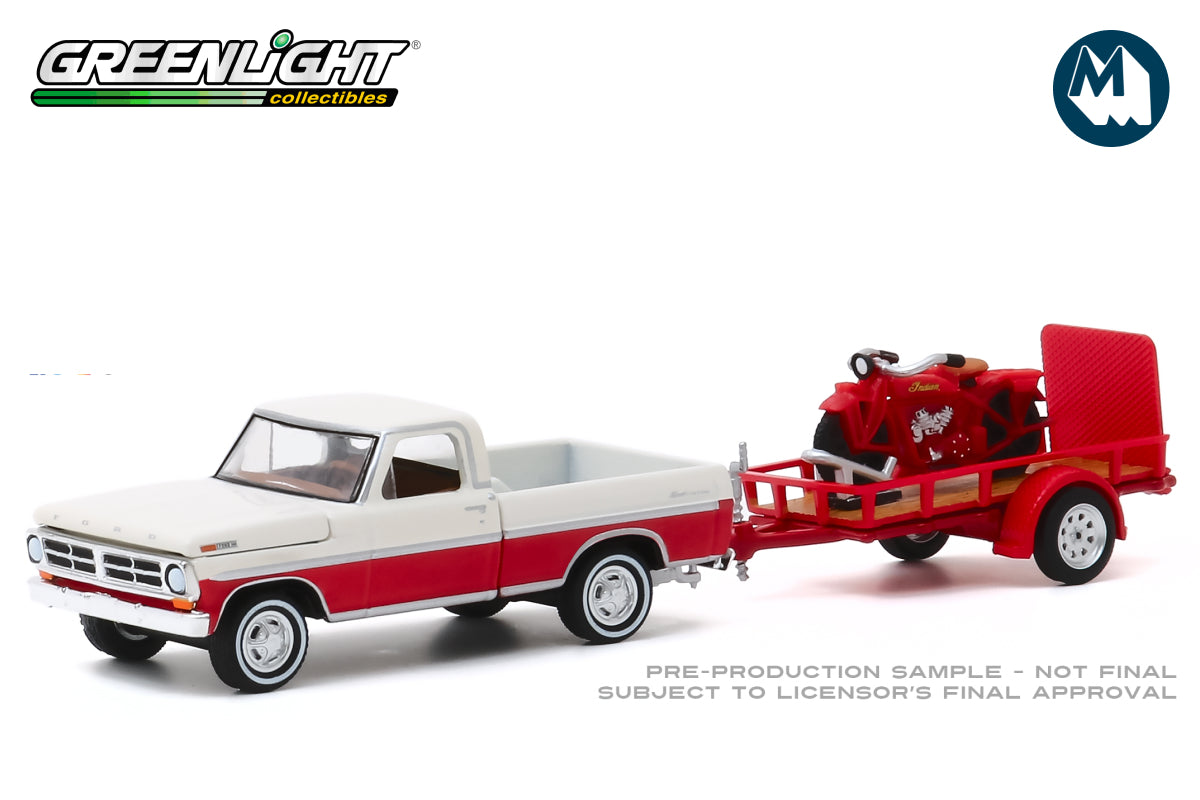 1972 Ford F-100 and Utility Trailer with 1920 Indian Scout Motorcycle