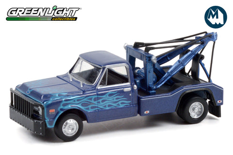 1969 Chevrolet C-30 Dually Wrecker (Blue and Black with Flames)