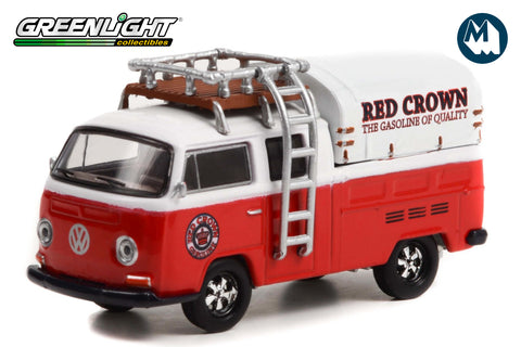 1969 Volkswagen Type 2 Double Cab Pickup with Roof Rack and Canopy - Red Crown Gasoline