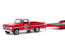 1967 Ford F-100 and 1967 Mercury Cougar Dan Gurney #98 on Flatbed Trailer