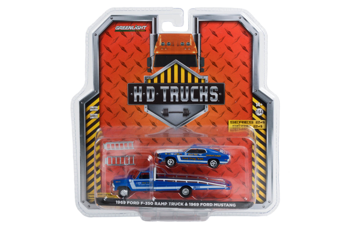 1969 Ford F-350 Ramp Truck with 1969 Ford Mustang Ford Drag Team ‘The Going Thing’ - Hubert Platt’s 'Georgia Shaker'