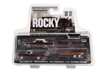 Rocky / 1972 Chevrolet C-10 with Rocky's 1973 Cadillac Sedan deVille on Flatbed Trailer