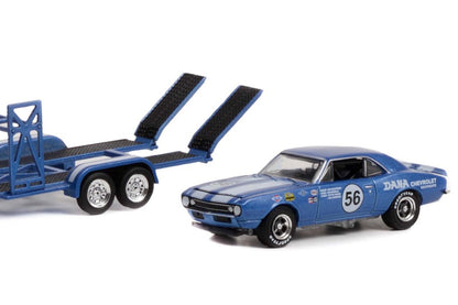 1968 Chevrolet C-10 and 1967 Chevrolet Trans Am Camaro - Dana Chevrolet #56 on Tandem Car Trailer