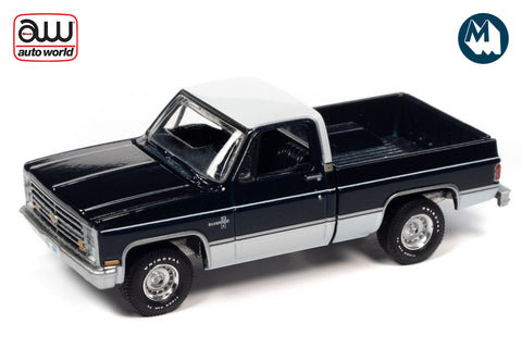 1985 Chevrolet Silverado (Dark Blue Poly Body w/White Lower & White Roof)