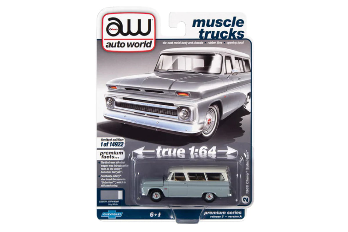1966 Chevrolet Suburban (Gray Body w/White Roof)