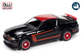 2012 Ford Mustang Boss 302 Launa Seca (Gloss Black with Red Stripes, Roof & Rear Spoiler)